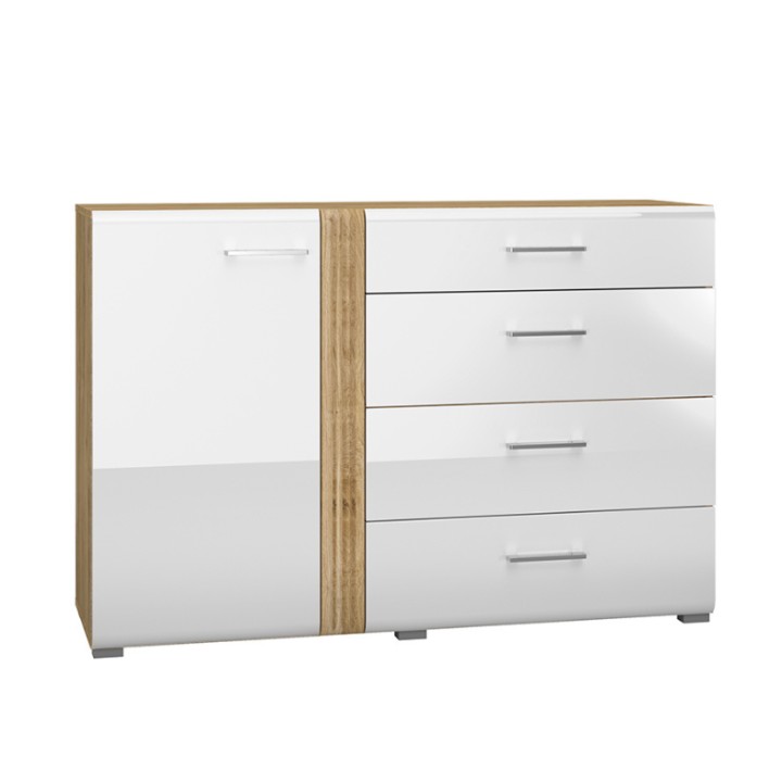 Adagio Elegant Sideboard  White and Oak - J&B Furniture