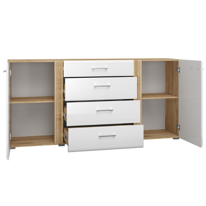 Adagio Elegant Sideboard  White and Oak 190CM- J&B Furniture