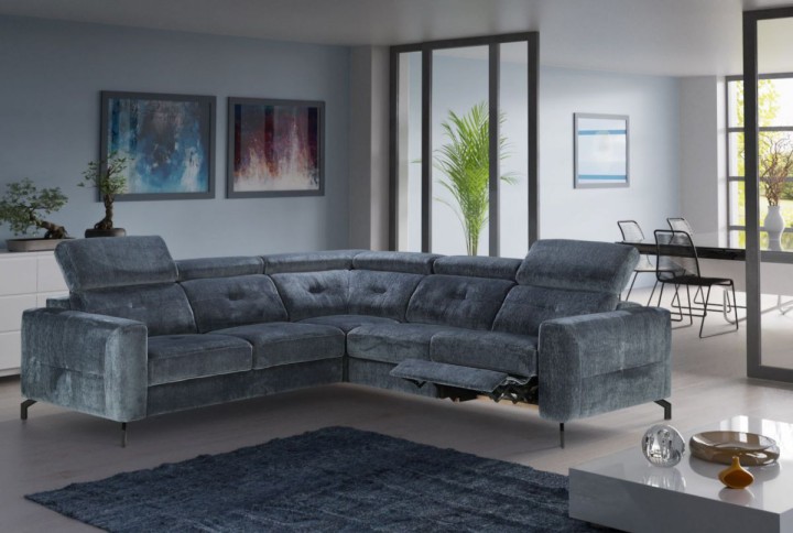 Alison Bespoke Corner Sofa Bed Blue Green - J&B Furniture