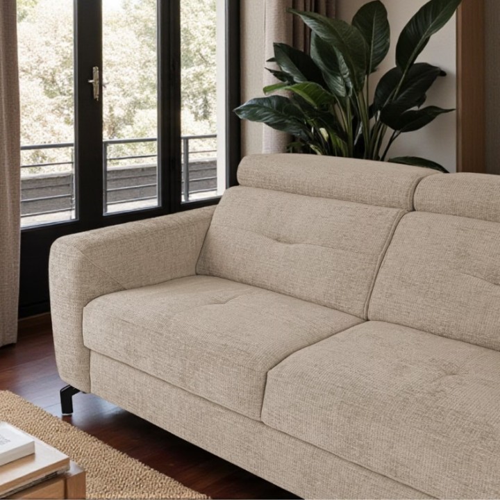 Bespoke Alison 3-seater Sofa Bed in Beige – J&B Furniture