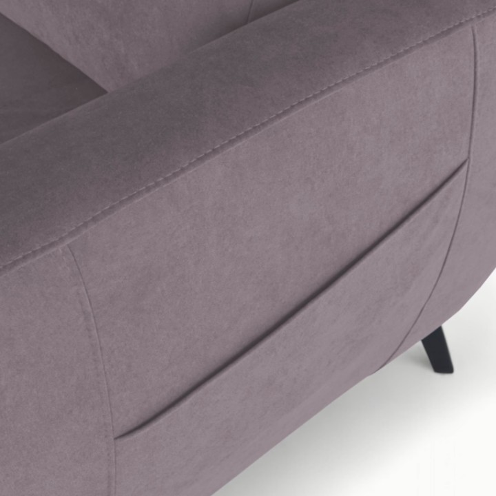 Benetto Bespoke Corner Sofa Bed and Storage in Purple | J&B