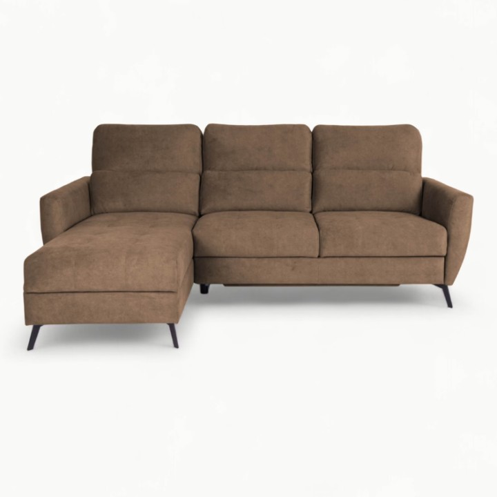 Benetto Bespoke Corner Sofa Bed in Brown | J&B Furniture