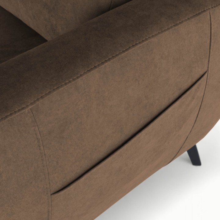 Benetto Bespoke Corner Sofa Bed in Brown | J&B Furniture