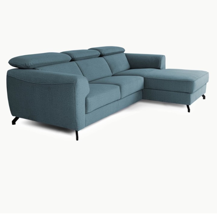 Compass Bespoke Corner sofa Bed - Chaise Longue in Teal Blue
