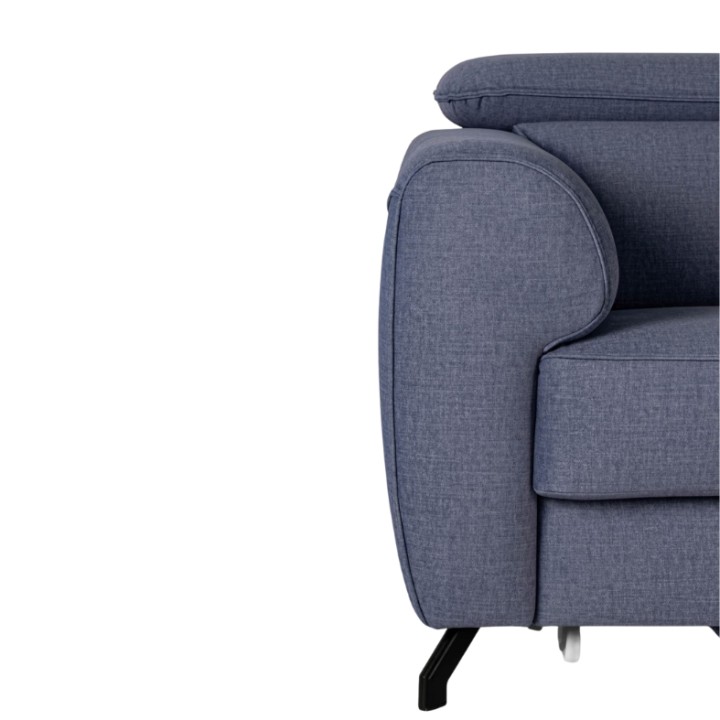 Compass Bespoke Corner sofa Bed -Chaise Longue in Blue