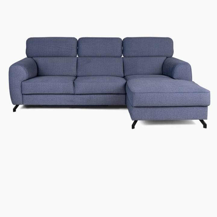 Compass Bespoke Corner sofa Bed -Chaise Longue in Blue