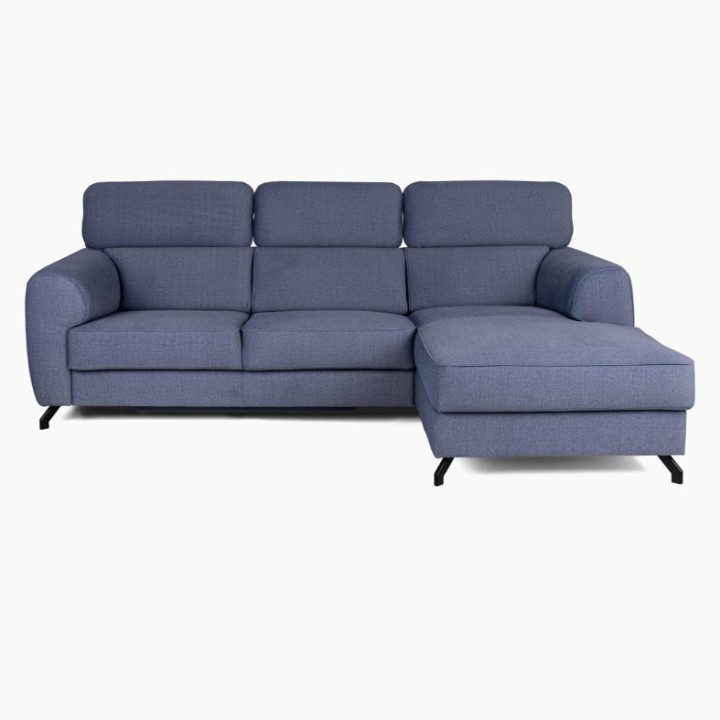 Compass Bespoke Corner sofa Bed -Chaise Longue in Blue