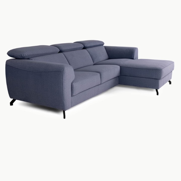 Compass Bespoke Corner sofa Bed -Chaise Longue in Blue