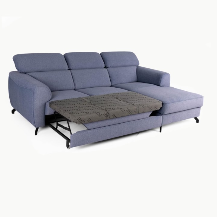 Compass Bespoke Corner sofa Bed -Chaise Longue in Blue