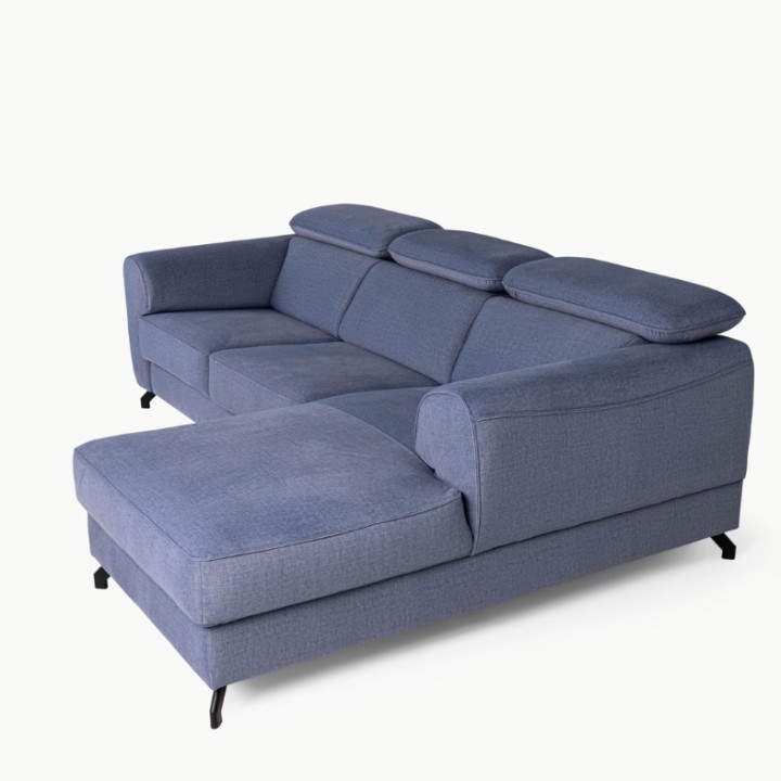 Compass Bespoke Corner sofa Bed -Chaise Longue in Blue