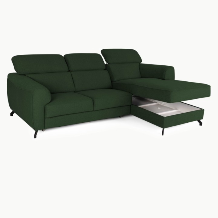 Compass Bespoke Corner sofa Bed -Chaise Longue in Blue
