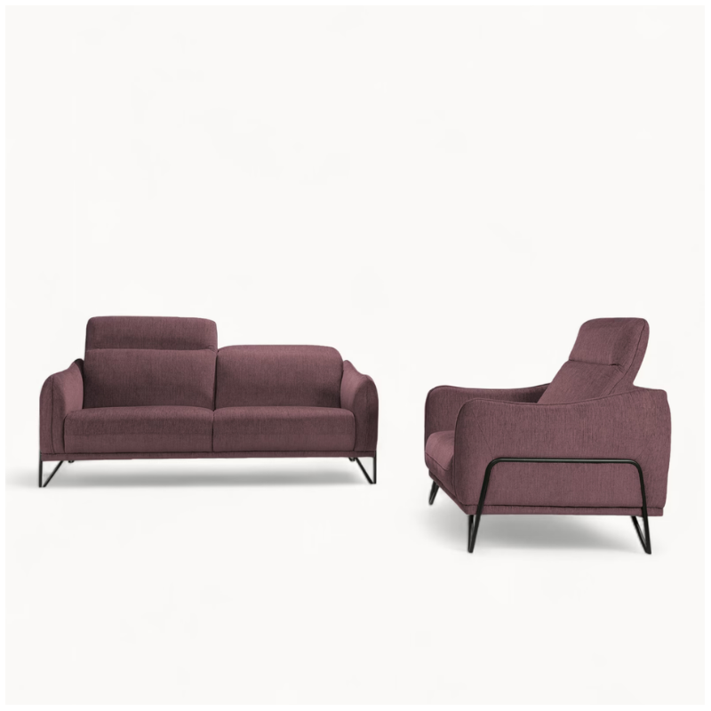 3-Seater Sofa Purple