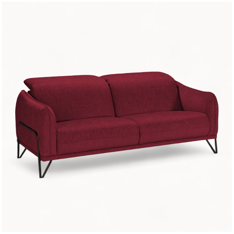 3-Seater Sofa Red Wine