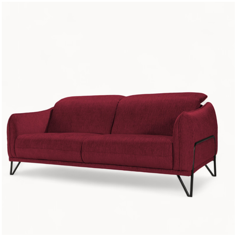3-Seater Sofa Red Wine