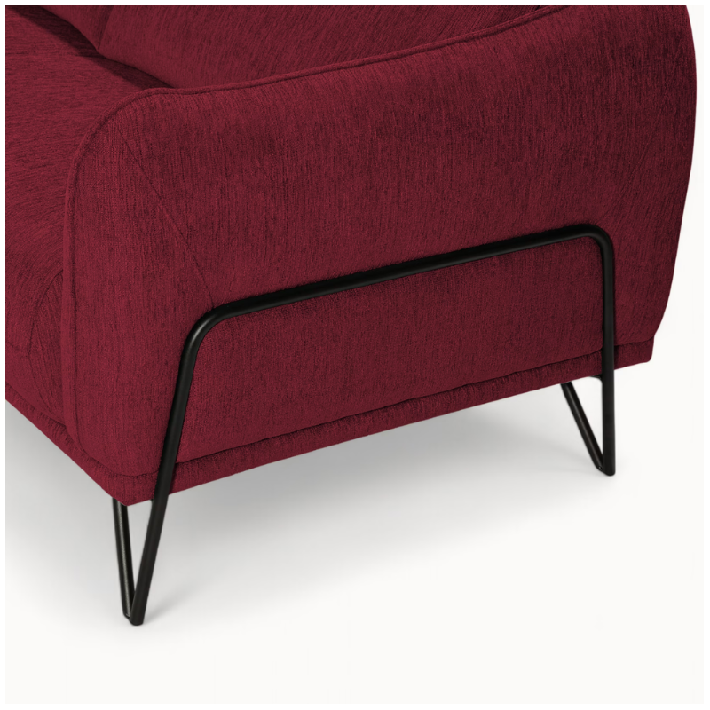 3-Seater Sofa Red Wine