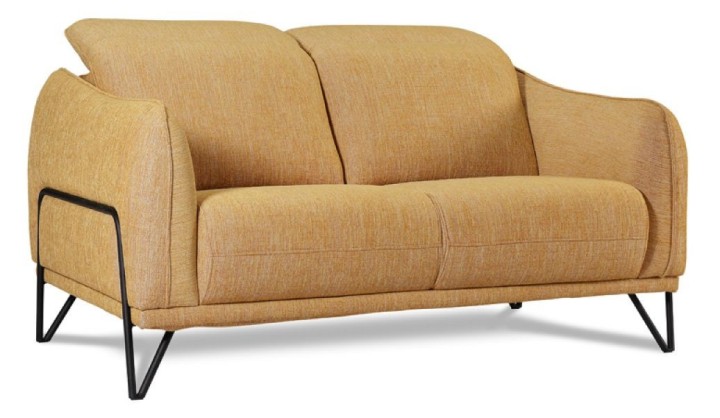 2-Seater Sofa in Mustard Yellow