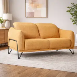2-Seater Sofa in Mustard Yellow