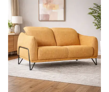 2-Seater Sofa in Mustard Yellow