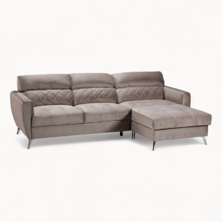 Scandic Bespoke Corner Sofa Bed – in Greige| J&B Furniture