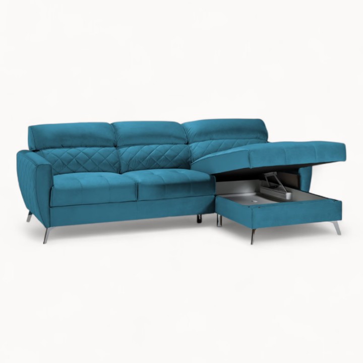 Scandic Bespoke Corner Sofa Bed – in Blue| J&B Furniture
