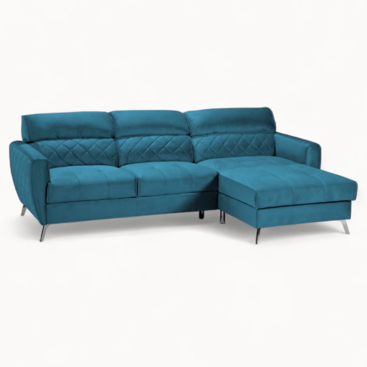 Scandic Bespoke Corner Sofa Bed – in Blue| J&B Furniture