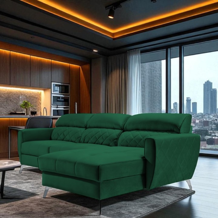 Scandic Bespoke Corner Sofa Bed and Sorage – in Geen | J&B