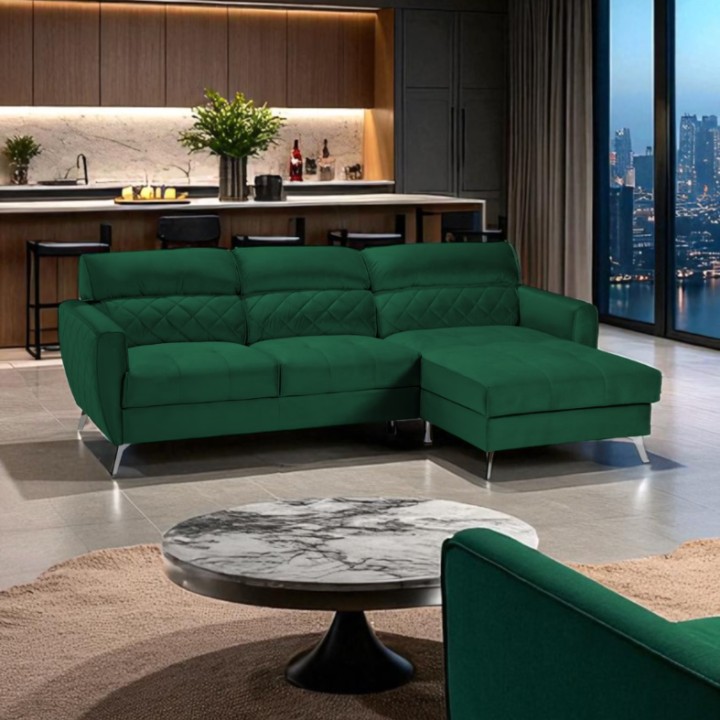 Scandic Bespoke Corner Sofa Bed and Sorage – in Geen | J&B
