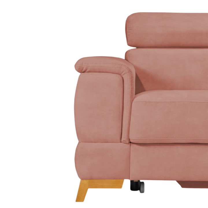 Pesaro Bespoke Corner Sofa Bed – Dusty Pink  | J&B Furniture