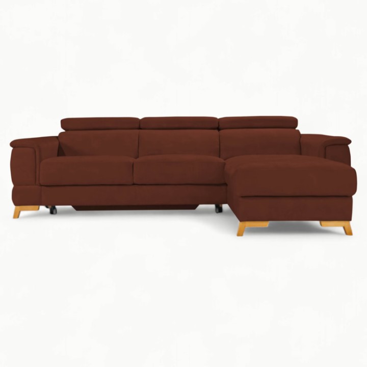 Pesaro Bespoke Corner Sofa Bed – Brown  | J&B Furniture