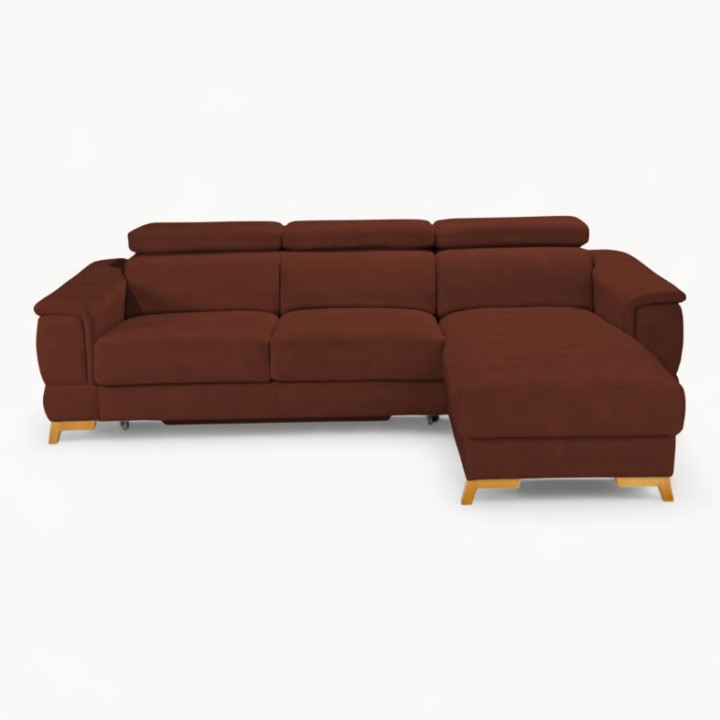 Pesaro Bespoke Corner Sofa Bed – Brown  | J&B Furniture