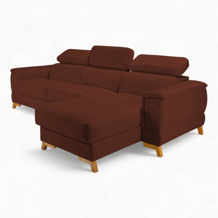 Pesaro Bespoke Corner Sofa Bed – Brown  | J&B Furniture