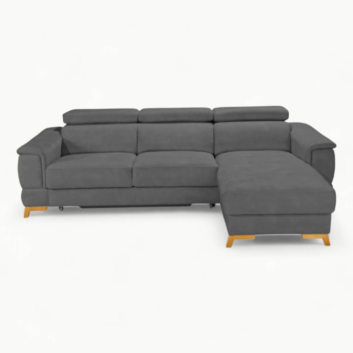Pesaro Bespoke Corner Sofa Bed and Storage Brown  | J&B