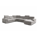 Corner Sofa Bed and Storage in Greige