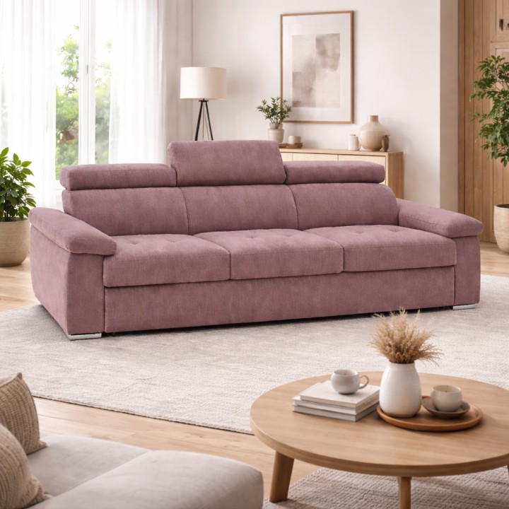Genesis Bespoke 3 Seater Sofa in Pink - J&B Furniture