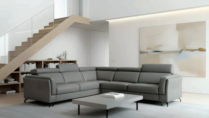 Garret Corner Sofa Bed and Recliner in Grey | J&B Furniture