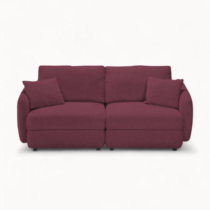 Hugo Bespoke 2-Seater Sofa Bordeaux Fabric | J&B Furniture