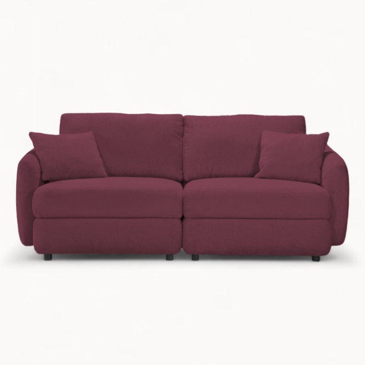 Hugo Bespoke 2-Seater Sofa Bordeaux Fabric | J&B Furniture