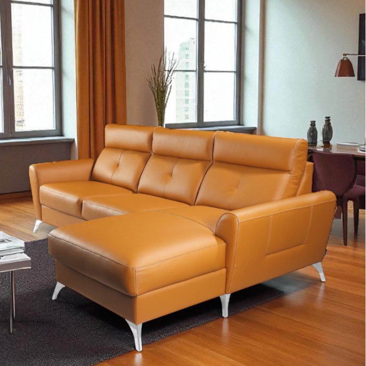 Loft Corner Sofa Bed Italian Leather| J&B Furniture