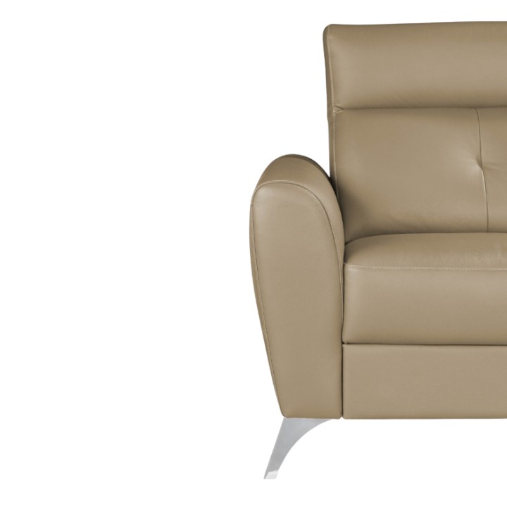 Loft Corner Sofa Bed in Camel Italian Leather| J&B Furniture