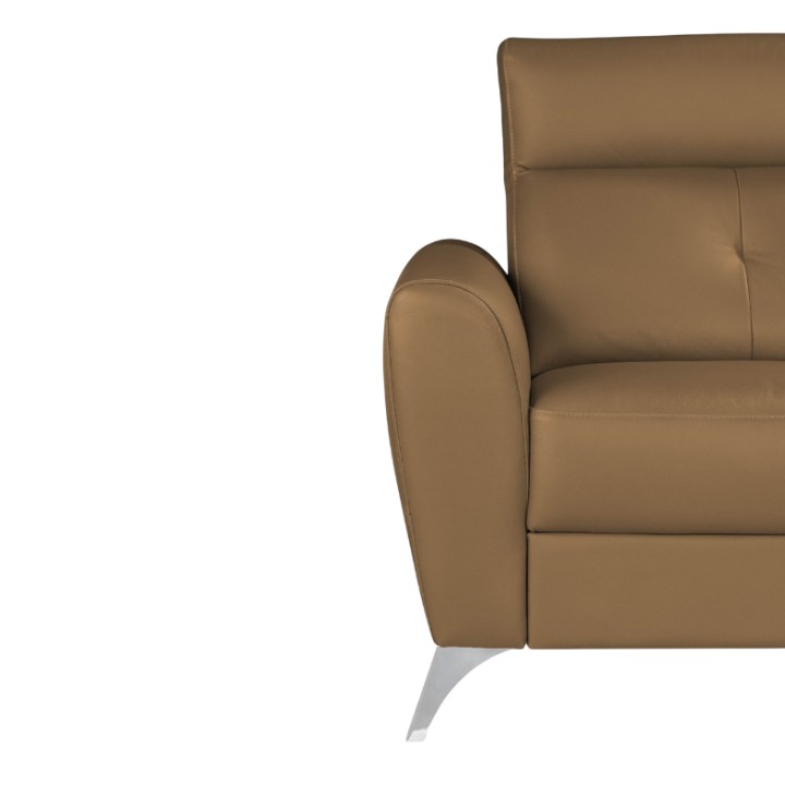Loft Corner Sofa Bed in Brown Italian Leather| J&B Furniture