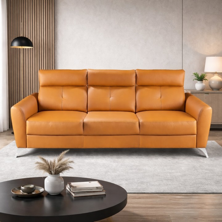 Loft Bespoke 3 Seater Sofa Bed Italian Leather| J&B Furniture