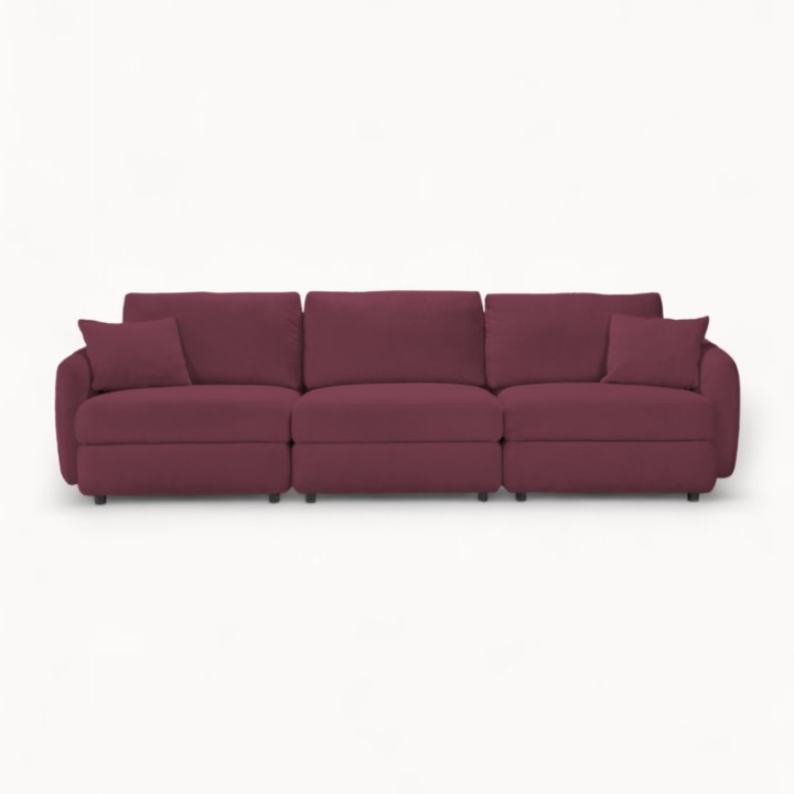 Hugo Bespoke 3-Seater Sofa in Bordeaux | J&B Furniture