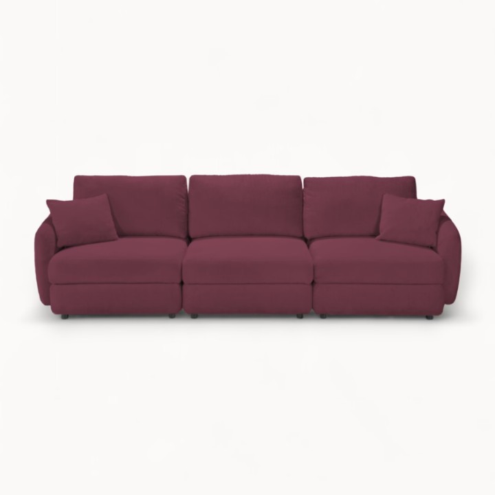 Hugo Bespoke 3-Seater Sofa in Bordeaux | J&B Furniture
