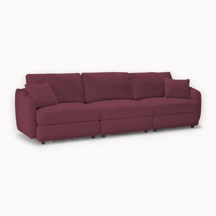 Hugo Bespoke 3-Seater Sofa in Bordeaux | J&B Furniture