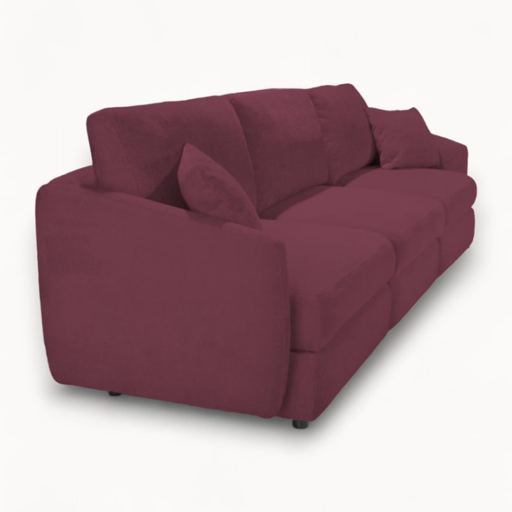 Hugo Bespoke 3-Seater Sofa in Bordeaux | J&B Furniture