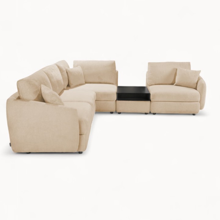 Hugo Bespoke Corner Sofa in Beige | J&B Furniture