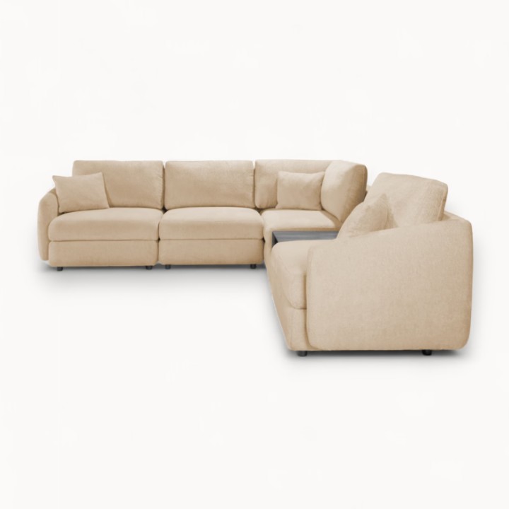 Hugo Bespoke Corner Sofa in Beige | J&B Furniture