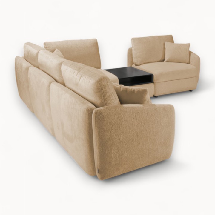 Hugo Bespoke Corner Sofa in Beige | J&B Furniture