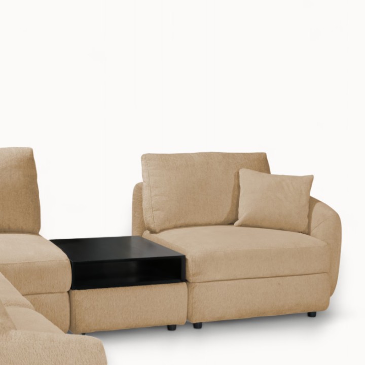 Hugo Bespoke Corner Sofa in Beige | J&B Furniture