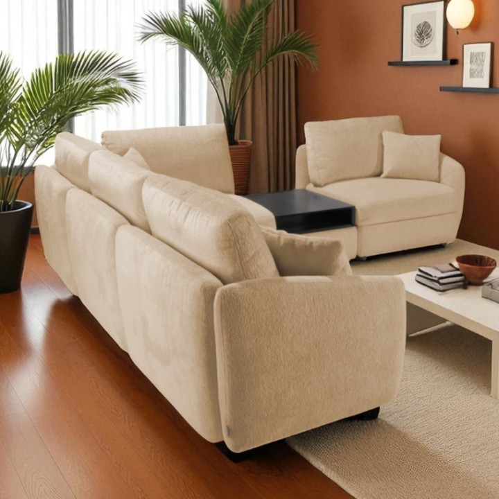 Hugo Bespoke Corner Sofa in Beige | J&B Furniture